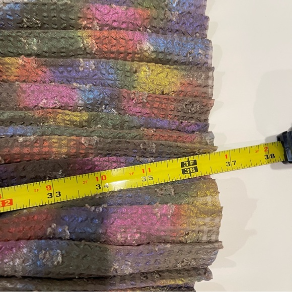 Anthropologie Current Air Metallic One Sleeve Dress Sz L - Picture 12 of 16